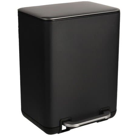 Cos de Gunoi Luzon 31x23x20cm Fier Otel Inoxidabil Negru